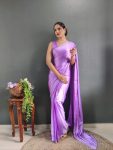 ATTRACTIVE SATIN SILK DMC SWAROVSKI DIAMOND WORK READY TO WEAR SAREE WITH UNSTITCHED BLOUSE FESTIVAL WEAR WHOLESALE PRICE ETHNIC GARMENT (3)