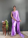 ATTRACTIVE SATIN SILK DMC SWAROVSKI DIAMOND WORK READY TO WEAR SAREE WITH UNSTITCHED BLOUSE FESTIVAL WEAR WHOLESALE PRICE ETHNIC GARMENT (3)