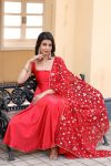 ATTRACTIVE SATIN SILK PLAIN GOWN WITH EMBROIDERY SEQUENCE WORK DUPATTA FESTIVAL WEAR WHOLESALE PRICE ETHNIC GARMENT (16)