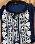 ATTRACTIVE SILK EMBROIDERY WORK MENS KURTA PAJAMA FESTIVAL WEAR WHOLESALE PRICE ETHNIC GARMENT (5)