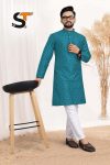 ATTRACTIVE SILK JACQUARD READY TO WEAR MENS KURTA PAJAMA FESTIVAL WEAR WHOLESALE PRICE ETHNIC GARMENT (9)