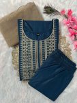 ATTRACTIVE SLUB COTTON EMBROIDERY SEQUENCE WORK TOP BOTTOM WITH DUPATTA OFFICE WEAR WHOLESALE PRICE ETHNIC GARMENT 1 (3)