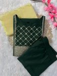 ATTRACTIVE SLUB COTTON EMBROIDERY SEQUENCE WORK TOP BOTTOM WITH DUPATTA OFFICE WEAR WHOLESALE PRICE ETHNIC GARMENT 6 (3)
