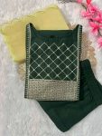 ATTRACTIVE SLUB COTTON EMBROIDERY SEQUENCE WORK TOP BOTTOM WITH DUPATTA OFFICE WEAR WHOLESALE PRICE ETHNIC GARMENT 6 (3)