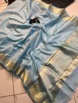 ATTRACTIVE SOFT COTTON JACQUARD BORDER WORK SAREE WITH UNSTITCHED BLOUSE FESTIVAL WEAR WHOLESALE PRICE ETHNIC GARMENT (7)