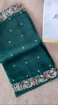 ATTRACTIVE TABBY ORGANZA EMBROIDERY WORK SAREE WITH UNSTITCHED BLOUSE PARTY WEAR WHOLESALE PRICE ETHNIC GARMENT (4)