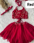 ATTRACTIVE VELVET KIDS TOP SEQUENCE WORK WITH GEORGETTE SKIRT FESTIVAL WEAR WHOLESALE PRICE ETHNIC GARMENT (2)