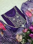 ATTRACTIVE VISCOSE SEQUENCE CODING EMBROIDERY WORK TOP BOTTOM WITH DUPATTA OFFICE WEAR WHOLESALE PRICE ETHNC GARMENT (6)