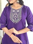 ATTRACTIVE VISCOSE SEQUENCE CODING EMBROIDERY WORK TOP BOTTOM WITH DUPATTA OFFICE WEAR WHOLESALE PRICE ETHNC GARMENT (6)