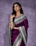DESIGNER BANARASI SILK GOLD ZARI WEAVING WORK SAREE WITH UNSTITCHED BLOUSE PARTY WEAR WHOLESALE PRICE ETHNIC GARMENT (2)