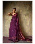 DESIGNER BANARASI SOFT SILK COPPER ZARI WEAVING WORK SAREE WITH UNSTITCHED BLOUSE FESTIVAL WEAR WHOLESALE PRICE ETHNIC GARMENT (43)