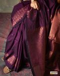 DESIGNER BANARASI SOFT SILK COPPER ZARI WEAVING WORK SAREE WITH UNSTITCHED BLOUSE FESTIVAL WEAR WHOLESALE PRICE ETHNIC GARMENT (43)