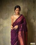 DESIGNER BANARASI SOFT SILK COPPER ZARI WEAVING WORK SAREE WITH UNSTITCHED BLOUSE FESTIVAL WEAR WHOLESALE PRICE ETHNIC GARMENT (43)