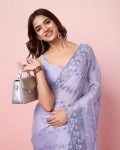 DESIGNER BURBERRY SILK SEQUENCE EMBROIDERY WITH CUT WORK SAREE WITH UNSTITCHED BLOUSE PARTY WEAR WHOLESALE PRICE ETHNIC GARMENT (16)