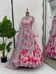 DESIGNER BUTTERFLY NET THREAD SEQUENCE WORK TOP WITH DUPATTA AND DIGITAL PRINT WORK GOWN PARTY WEAR WHOLESALE PRICE ETHNIC GARMENT (31)