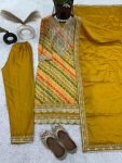 DESIGNER CHINON EMBROIDERY SEQUENCE TOP BOTTOM WITH DUPATTA PARTY WEAR WHOLESALE PRICE ETHNIC GARMENT (2)