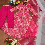 DESIGNER CHINON SILK DIGITAL PRINTED GOWN BOTTOM WITH DUPATTA PARTY WEAR WHOLESALE PRICE ETHNIC GARMENT (1)