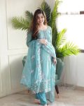 DESIGNER CHINON SILK EMBROIDERY SEQUENCE TOP BOTTOM WITH DUPATTA PARTY WEAR WHOLESALE PRICE ETHNIC GARMENT (3)