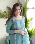 DESIGNER CHINON SILK EMBROIDERY SEQUENCE TOP BOTTOM WITH DUPATTA PARTY WEAR WHOLESALE PRICE ETHNIC GARMENT (3)