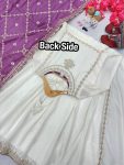 DESIGNER CHINON SILK EMBROIDERY SEQUENCE WORK GOWN BOTTOM WITH DUPATTA FESTIVAL WEAR WHOLESALE PRICE ETHNIC GARMENT 6 (4)