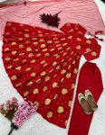 DESIGNER CHINON SILK EMBROIDERY SEQUENCE WORK GOWN BOTTOM WITH DUPATTA FESTIVAL WEAR WHOLESALE PRICE ETHNIC GARMENT (3)