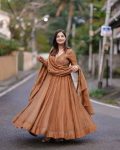 DESIGNER CHINON SILK EMBROIDERY SEQUENCE WORK GOWN BOTTOM WITH DUPATTA PARTY WEAR WHOLESALE PRICE ETHNIC GARMENT (11)