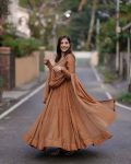 DESIGNER CHINON SILK EMBROIDERY SEQUENCE WORK GOWN BOTTOM WITH DUPATTA PARTY WEAR WHOLESALE PRICE ETHNIC GARMENT (11)
