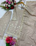 DESIGNER CHINON SILK EMBROIDERY SEQUENCE WORK TOP PALAZZO WITH DUPATTA PARTY WEAR WHOLESALE PRICE ETHNIC GARMENT (9)