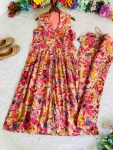DESIGNER COTTON CHANDERI MILLE PRINT WORK TOP PANT SET OFFICE WEAR WHOLESALE PRICE ETHNIC GARMENT 1 (24)