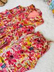 DESIGNER COTTON CHANDERI MILLE PRINT WORK TOP PANT SET OFFICE WEAR WHOLESALE PRICE ETHNIC GARMENT 1 (24)