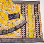 DESIGNER COTTON DIGITAL PRINT WORK SAREE WITH UNSTITCHED BLOUSE FESTIVAL WEAR WHOLESALE PRICE ETHNIC GARMENT (11)
