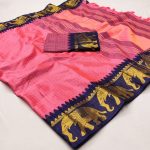 DESIGNER COTTON SILK JACQUARD WEAVING WORK SAREE WITH UNSTITCHED BLOUSE FESTIVAL WEAR WHOLESALE PRICE ETHNIC GARMENT (24)