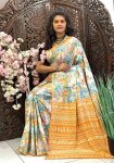 DESIGNER CREPE SILK DIGITAL BANDHEJ PRINT WORK SAREE WITH UNSTITCHED BLOUSE FESTIVAL WEAR WHOLESALE PRICE ETHNIC GARMENT (5)