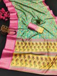 DESIGNER DOLA SILK DIGITAL PRINT WORK SAREE WITH UNSTTICHED BLOUSE FESTIVAL WEAR WHOLESALE PRICE ETHNIC GARMENT (4)