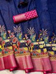 DESIGNER DOLA SILK JACQUARD BORDER WORK SAREE WITH UNSTITCHED BLOUSE FESTIVAL WEAR WHOLESALE PRICE ETHNIC GARMENT 6 (2)