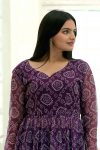 DESIGNER GEORGETTE BADHNI PRINT WORK NAIRA CUT KURTI OFFICE WEAR WHOLESALE PRICE ETHNIC GARMENT (11)