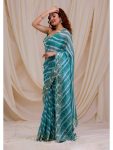 DESIGNER GEORGETTE DIGITAL PRINT AND EMBROIDERY WORK SAREE WITH UNSTITCHED BLOUSE PARTY WEAR WHOLESALE PRICE ETHNIC GARMENT (42)