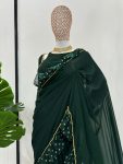 DESIGNER GEORGETTE DIGITAL PRINT WITH RUFFLE WORK READY TO WEAR SAREE WITH UNSTITCHED BLOUSE PARTY WEAR WHOLESALE PRICE ETHNIC GARMENT (2)
