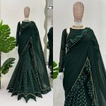 DESIGNER GEORGETTE DIGITAL PRINT WITH RUFFLE WORK READY TO WEAR SAREE WITH UNSTITCHED BLOUSE PARTY WEAR WHOLESALE PRICE ETHNIC GARMENT (2)