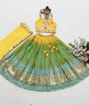 DESIGNER GEORGETTE DIGITAL PRINT WITH SEQUENCE EMBROIDERY WORK KIDS LEHENGA CHOLI WITH DUPATTA PARTY WEAR WHOLESALE PRICE ETHNIC GARMENT (1)