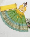 DESIGNER GEORGETTE DIGITAL PRINT WITH SEQUENCE EMBROIDERY WORK KIDS LEHENGA CHOLI WITH DUPATTA PARTY WEAR WHOLESALE PRICE ETHNIC GARMENT (1)