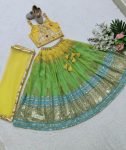 DESIGNER GEORGETTE DIGITAL PRINT WITH SEQUENCE EMBROIDERY WORK KIDS LEHENGA CHOLI WITH DUPATTA PARTY WEAR WHOLESALE PRICE ETHNIC GARMENT (1)