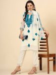 DESIGNER GEORGETTE EMBROIDERY CHIKANKARI WORK TOP BOTTOM WITH DUPATTA PARTY WEAR WHOLESALE PRICE ETHNIC GARMENT (4)