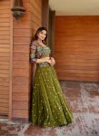 DESIGNER GEORGETTE EMBROIDERY SEQUENCE WORK LEHENGA CHOLI WITH JACKET FESTIVAL WEAR WHOLESALE PRICE ETHNIC GARMENT (3)