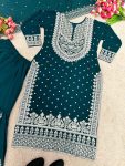 DESIGNER GEORGETTE EMBROIDERY SEQUENCE WORK TOP SHARARA WITH DUPATTA PARTY WEAR WHOLESALE PRICE ETHNIC GARMENT (2)