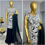 DESIGNER GEORGETTE EMBROIDERY THREAD WORK TOP PALAZZO WITH DUPATTA PARTY WEAR WHOLESALE PRICE ETHNIC GARMENT (6)