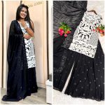 DESIGNER GEORGETTE EMBROIDERY THREAD WORK TOP PALAZZO WITH DUPATTA PARTY WEAR WHOLESALE PRICE ETHNIC GARMENT (6)