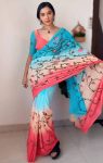 DESIGNER GEORGETTE MULTI COLOR FLOWER DIGITAL PRINT WORK READY TO WEAR SAREE WITH UNSTITCHED BLOUSE PARTY WEAR WHOLESALE PRICE ETHNIC GARMENT (3)