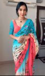 DESIGNER GEORGETTE MULTI COLOR FLOWER DIGITAL PRINT WORK READY TO WEAR SAREE WITH UNSTITCHED BLOUSE PARTY WEAR WHOLESALE PRICE ETHNIC GARMENT (3)