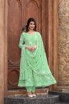 DESIGNER GEORGETTE RESHAM EMBROIDERY GOWN BOTTOM WITH DUPATTA PARTY WEAR WHOLESALE PRICE ETHNIC GARMENT (2)